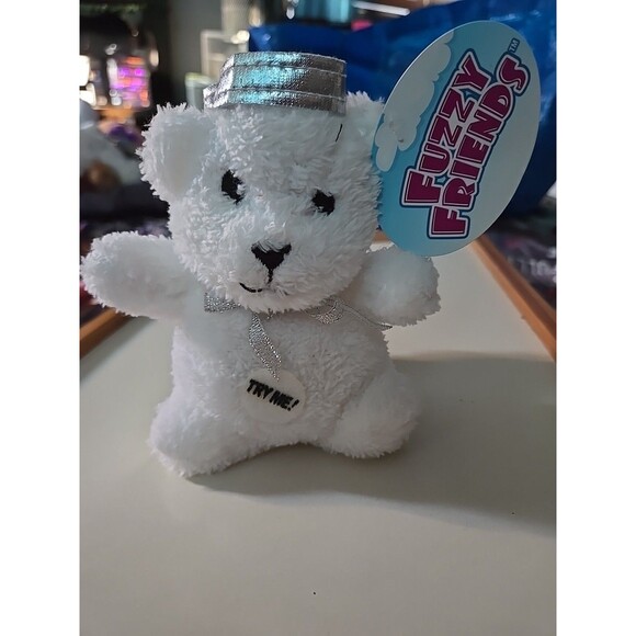 Super Cute Angel Bear By Fuzzy Friends Push Button To Hear Night Prayer Preowned - Picture 4 of 4